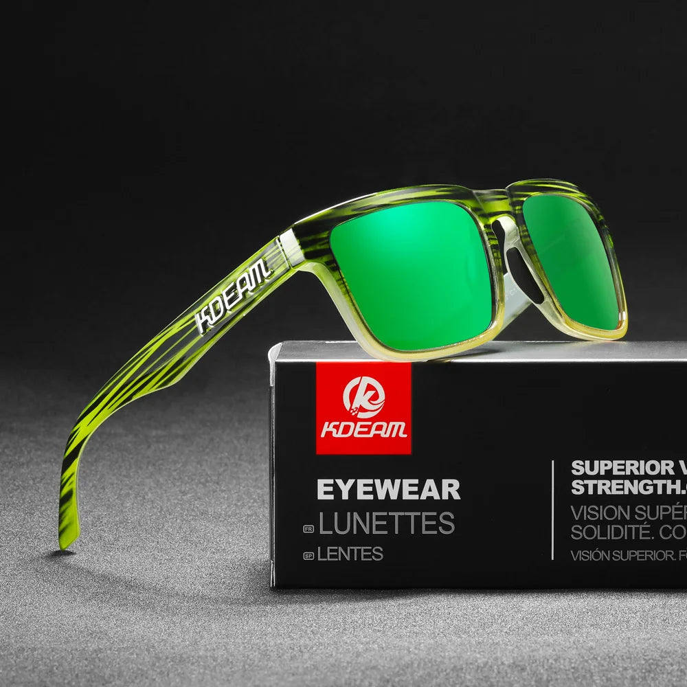 Sonnenbrille quadratisch polarisiert Angeln Lifestyle Spiegel Hartbox Unisex