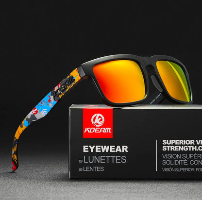 Sonnenbrille quadratisch polarisiert Angeln Lifestyle Spiegel Hartbox Unisex