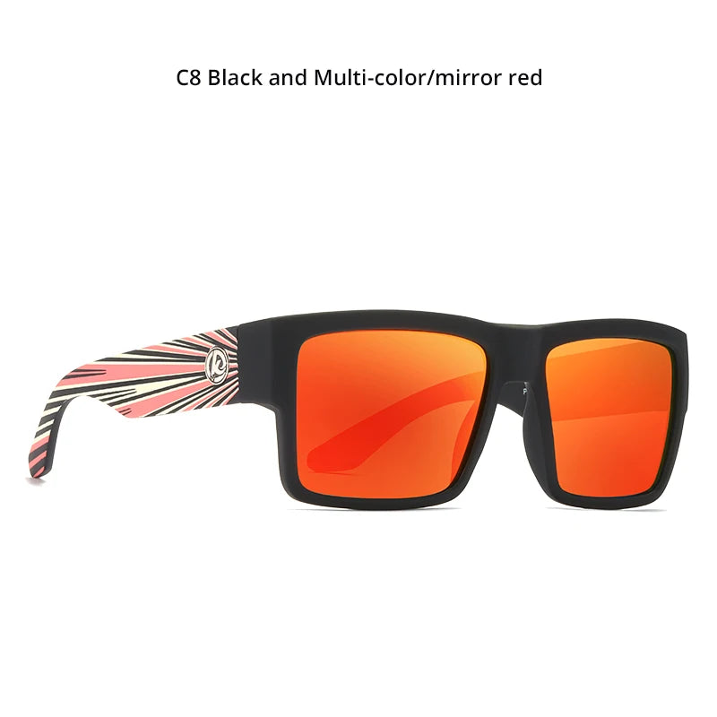 Sonnenbrille quadratisch polarisiert UV400 Punk-Stil elastisch Herren