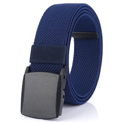 Unisex-Gürtel aus Nylon mit Elastischem Stretchband und Metallfreiem Schnellverschluss Gestreift