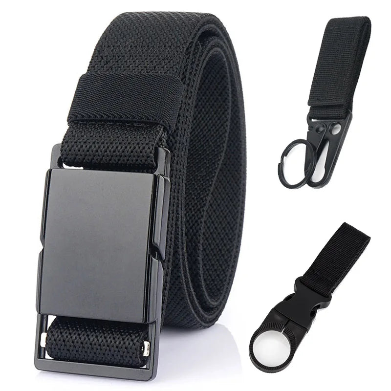 Unisex-Gürtel Mit Magnet-Schnalle 3,4 cm Breite Elastisch Für Outdoor Alltagsaktivitäten Wandern Reisen