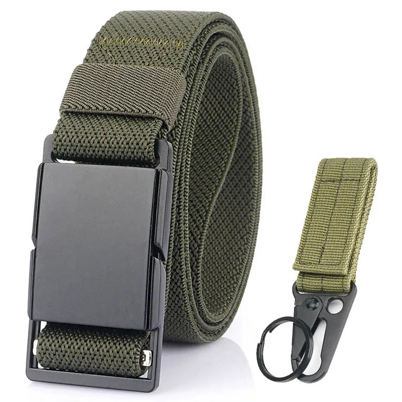 Unisex-Gürtel Mit Magnet-Schnalle 3,4 cm Breite Elastisch Für Outdoor Alltagsaktivitäten Wandern Reisen
