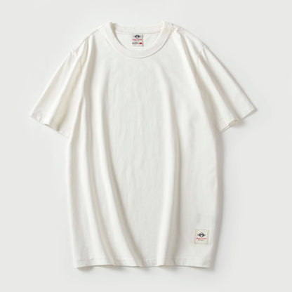 Männer T-Shirt aus einfarbigem Stoff mit kurzen Ärmeln und Casual-Stil