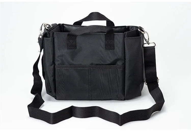 Damen Kosmetiktasche Großes Fassungsvermögen Aus Robuster Oxford-Gewebe Für Reisen Und Alltag Schwarz