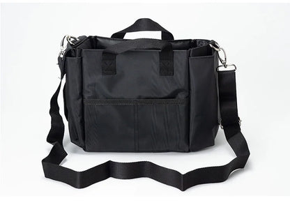 Damen Kosmetiktasche Großes Fassungsvermögen Aus Robuster Oxford-Gewebe Für Reisen Und Alltag Schwarz