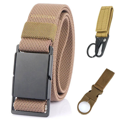 Unisex-Gürtel Mit Magnet-Schnalle 3,4 cm Breite Elastisch Für Outdoor Alltagsaktivitäten Wandern Reisen