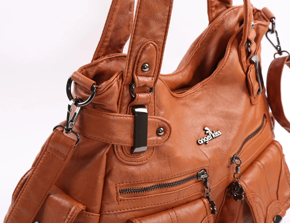 Damen-Handtasche Multifunktionale PU-Tasche Großes Fassungsvermögen Alltagsbegleiter