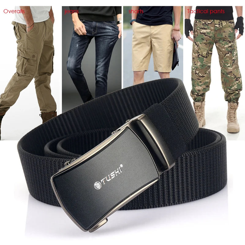 VATLY Casual Tactical Gürtel 3,4 cm 1200D Nylon Automatik-Schnalle Outdoor