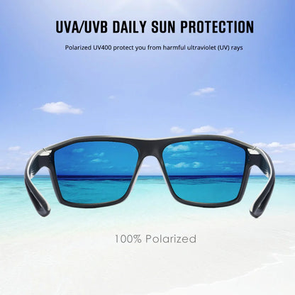 Sonnenbrille quadratisch polarisiert 65mm Outdoor Angeln Sport Herren