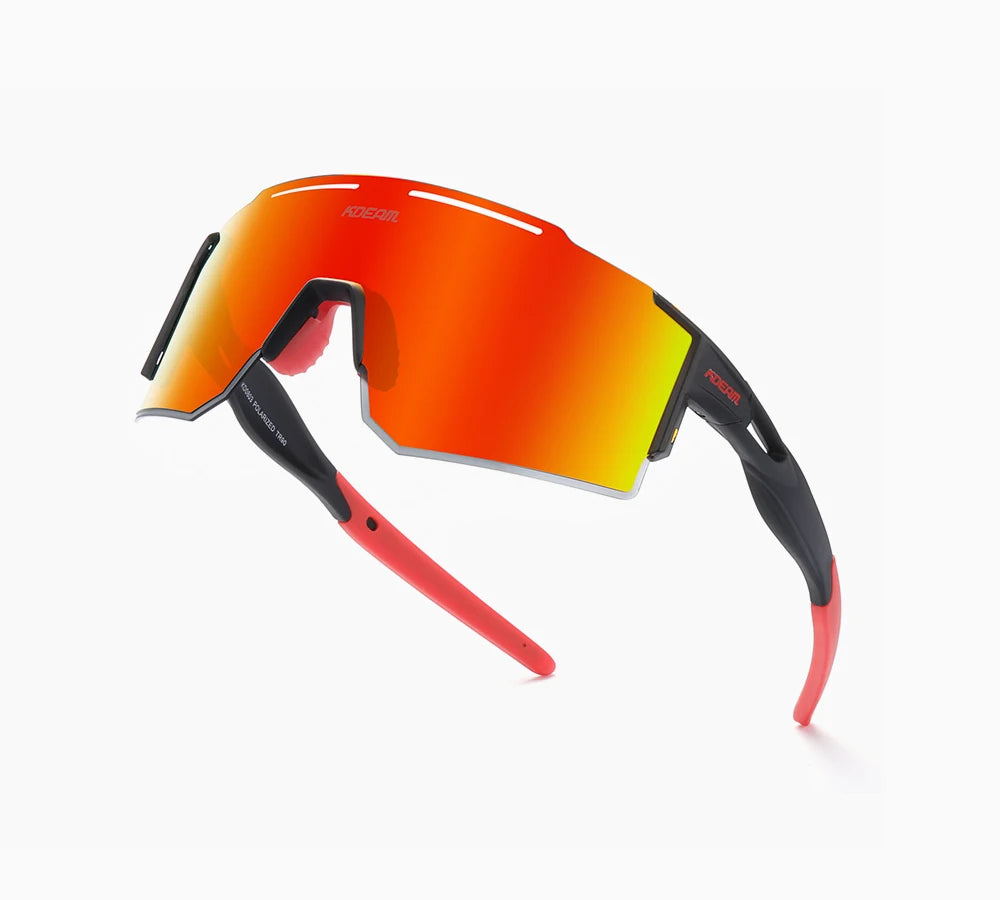 Sonnenbrille Sport TR90 polarisiert 1,2mm Glas Gummisteg winddicht Herren