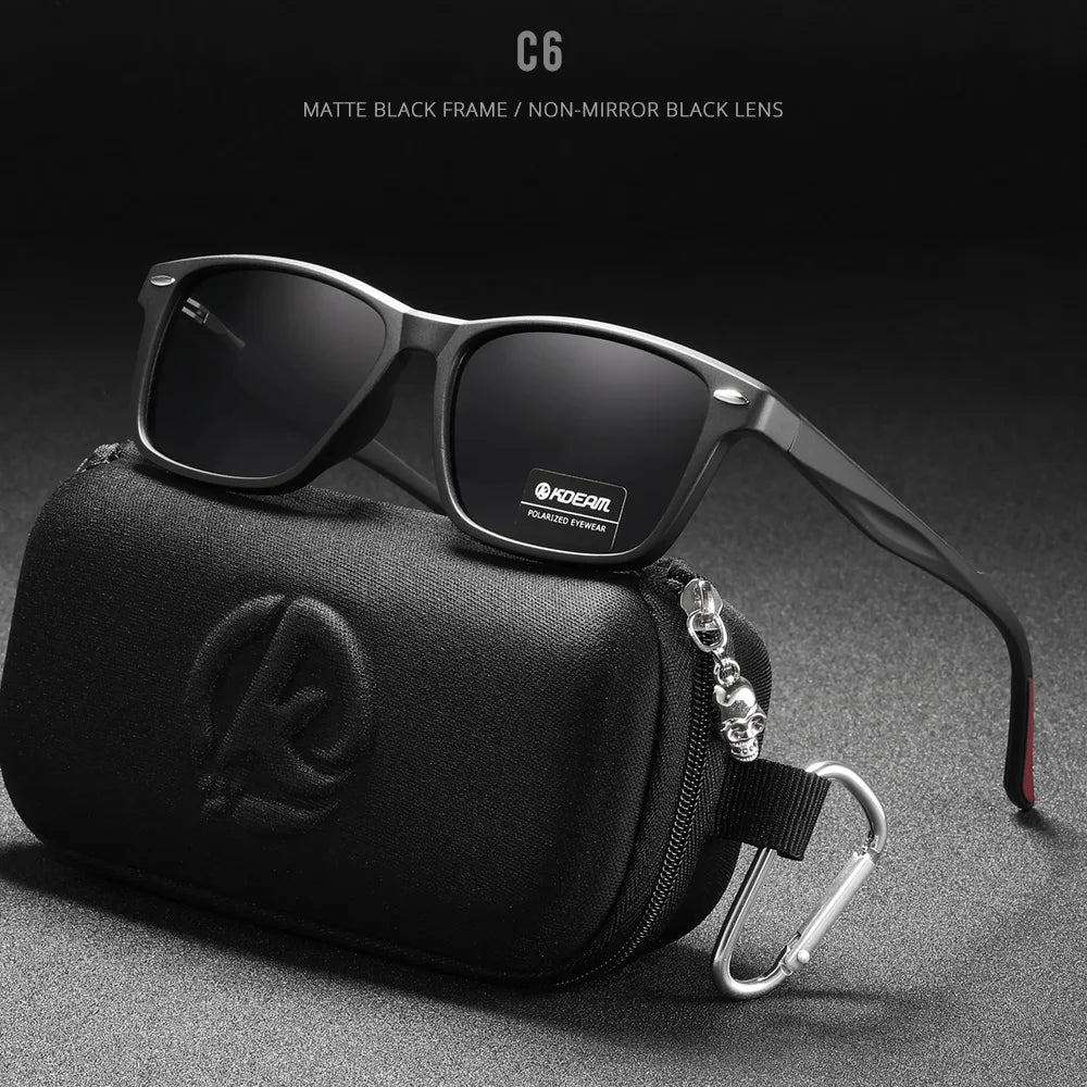 Sonnenbrille quadratisch polarisiert TR90 Federgelenk Unisex
