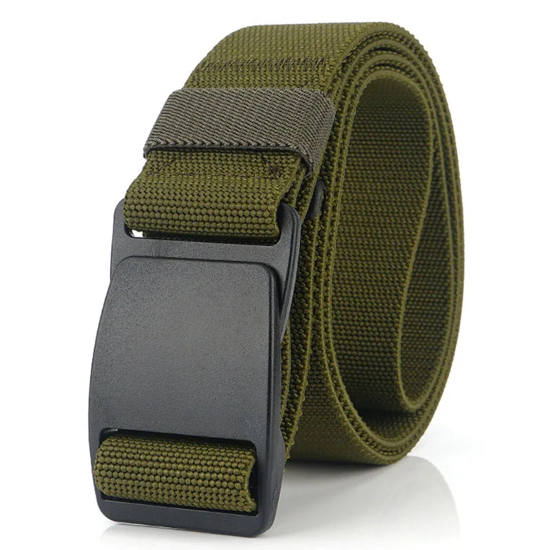 Unisex-Stretch-Gürtel Metallfrei mit Schnellverschluss Elastischer Nylon-Gürtel für Alltag