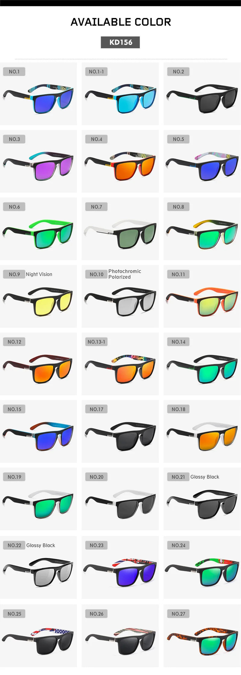 Sonnenbrille quadratisch flaches Top polarisiert Spiegel Hartschale Herren