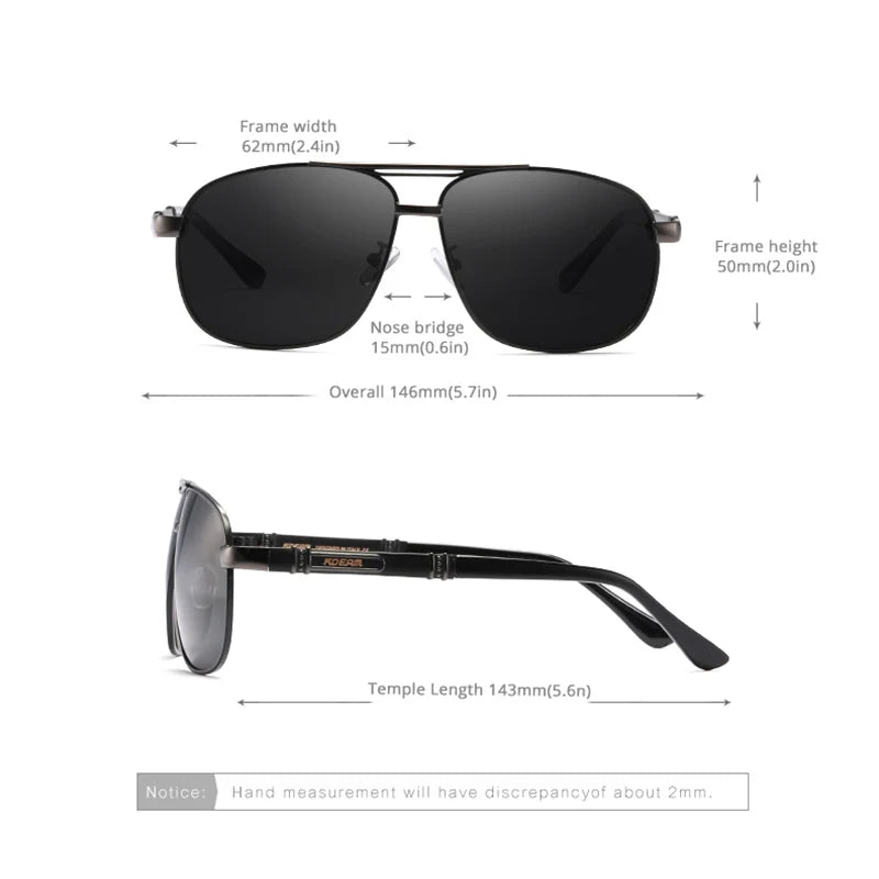 Sonnenbrille Al-Mg quadratisch polarisiert Outdoor UV400 Herren Damen