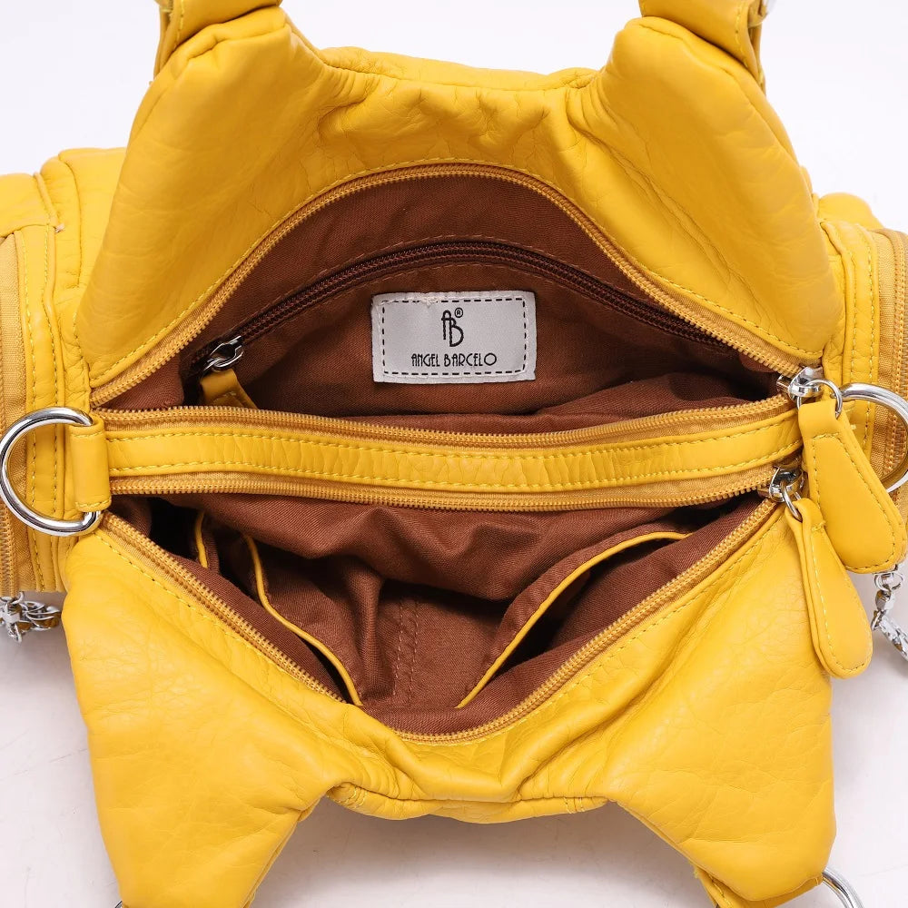 Damen-Handtasche mit Top-Griff und Mehrfachinnenfächern für Alltag und Freizeit Leichtgewichtig