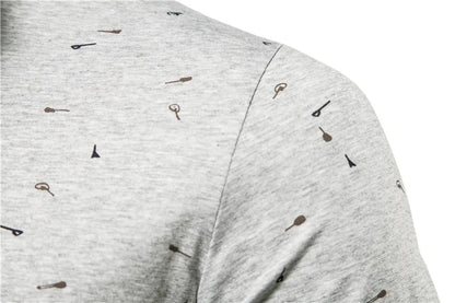 Herren Polo-Shirt im Casual-Stil mit Stehkragen aus Baumwolle