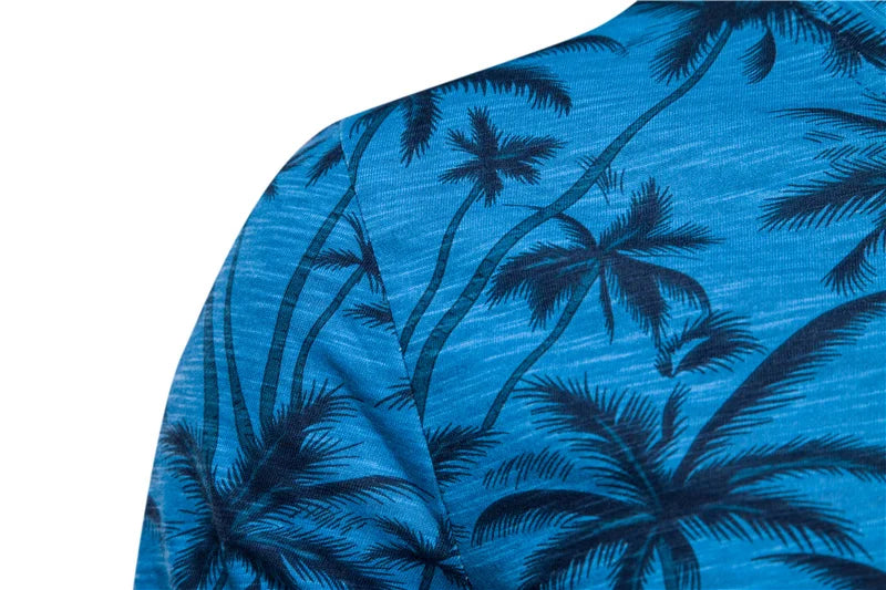 AIOPESON Hawaii Stil T-shirts Männer Oansatz Casual Hohe Qualität Strand Herren T Shirt Neue Sommer 100% Baumwolle Gedruckt Top Tees männer