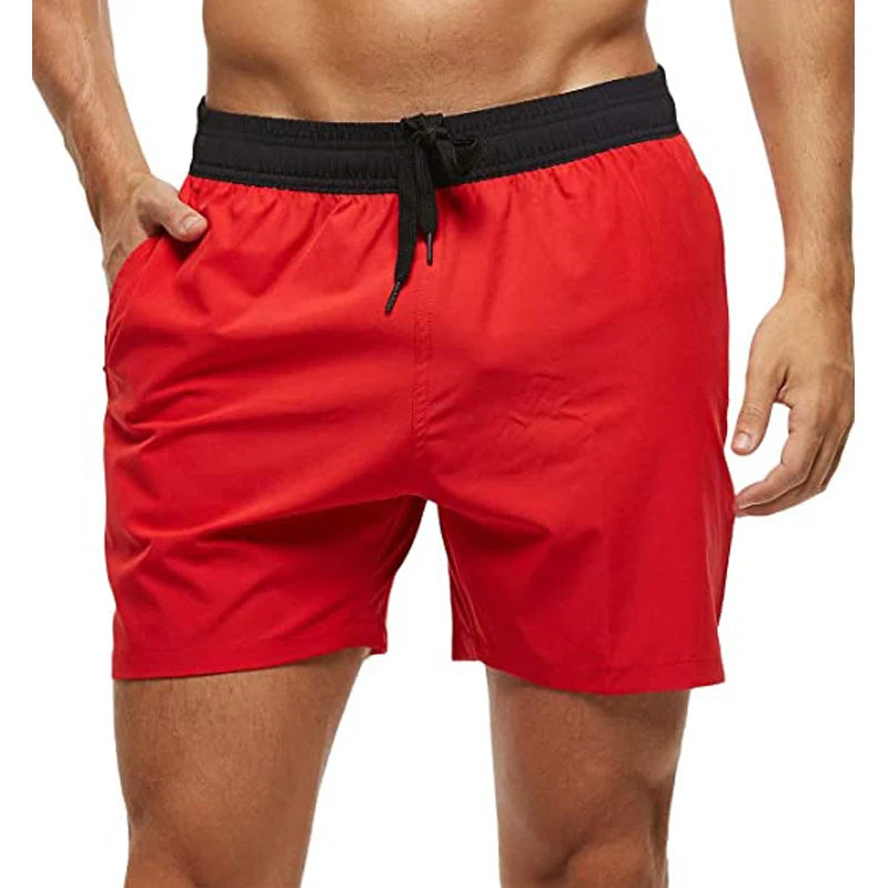 Herren-Badeshorts mit Farbverlauf, schnelltrocknend, mit Reißverschlusstaschen und Mesh-Futter – modische Schwimmshorts für den Strand