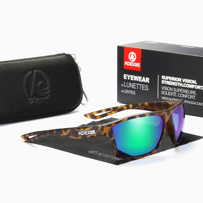 Sonnenbrille quadratisch polarisiert 65mm Outdoor Angeln Sport Herren