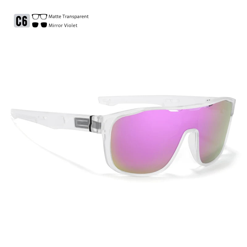 Sonnenbrille Einteiler polarisiert übergroß Schild Sport Herren
