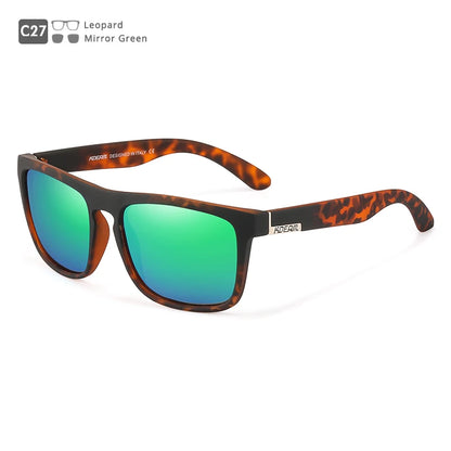 Sonnenbrille quadratisch flaches Top polarisiert Spiegel Hartschale Herren