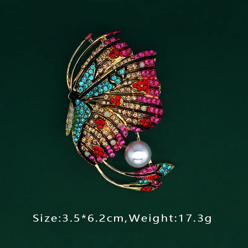 Brosche Vogel Libelle Emaille Kreativ Tasche Schulranzen Accessoire Damen