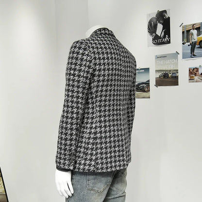Leichter Herren-Anzug aus Baumwolle und Leinen mit Blazer und Hose – ideal für Sommerhochzeiten und Businessanlässe in Beige, Größe 3XL