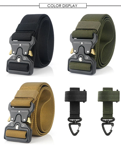 Herren-Taktischer Gürtel aus Nylon Verstellbar Mit Korrosionsbeständiger Schnalle 4,3 cm Breite