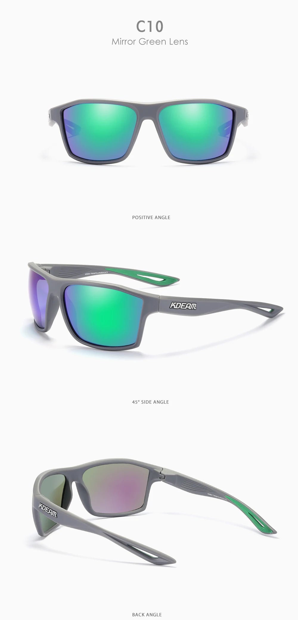 Sonnenbrille quadratisch polarisiert 65mm Outdoor Angeln Sport Herren