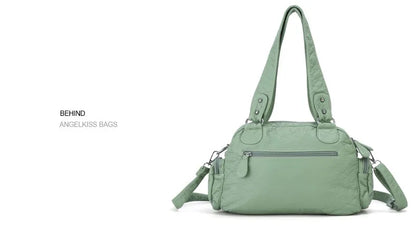 Damen-Satchel-Handtasche Aus PU-Leder Mit Top-Handle Und Mehrfachen Taschen Für Vielseitige Aufbewahrung