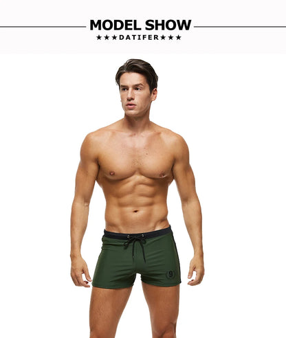 Lange Herren-Shorts mit Polyesterfutter und seitlicher Reißverschlusstasche – ideal für Fitnessstudio und Schwimmen