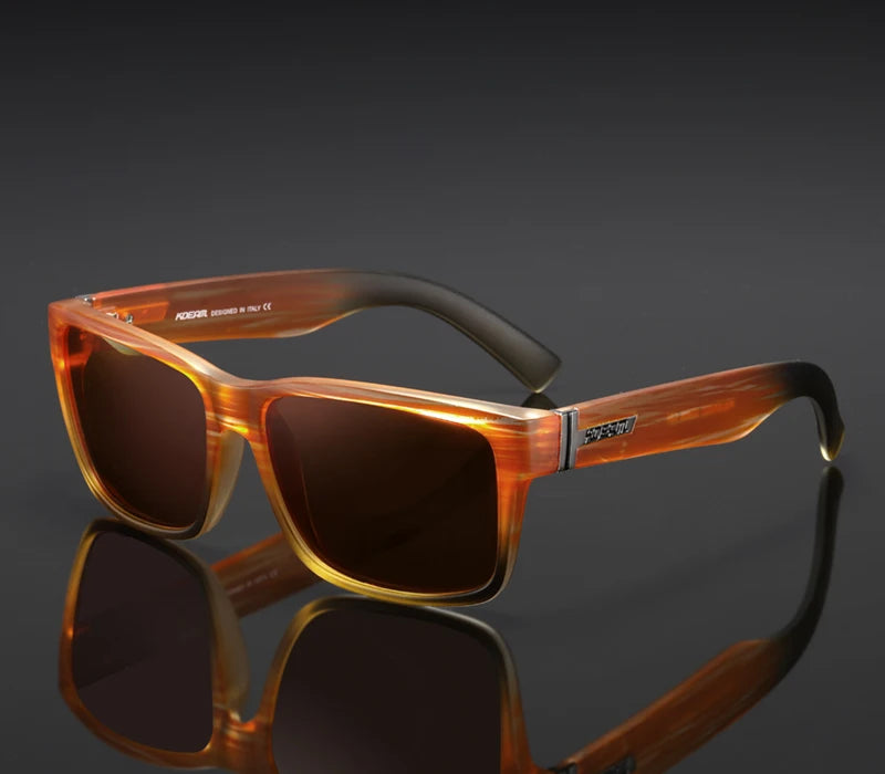 Sonnenbrille Sport polarisiert photochrom Fahren auffällige Farben Hartbox