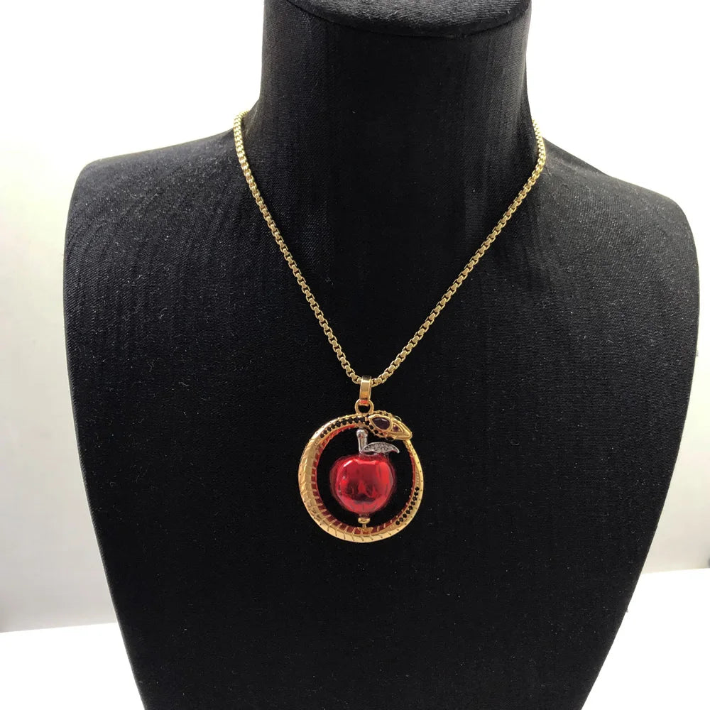 Damen-Halskette Schlange mit Apfel romantisch aus Sterlingsilber