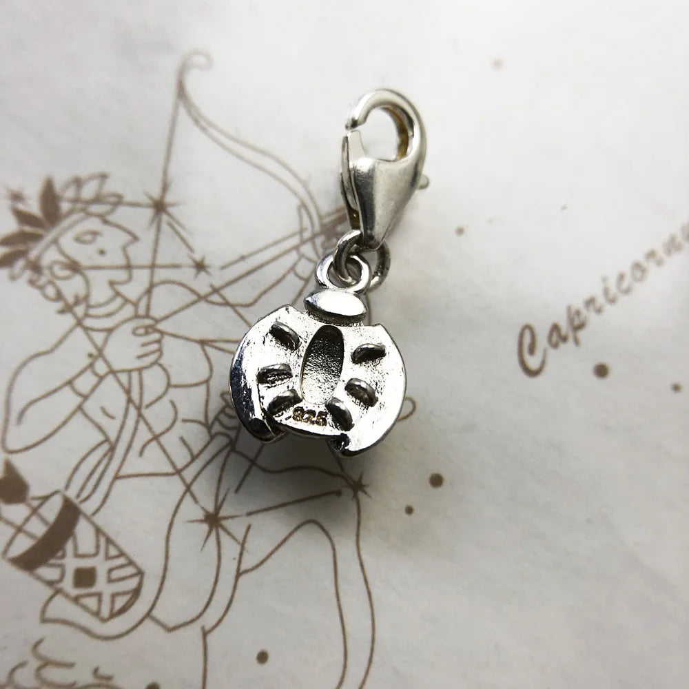 Damen-Charm-Anhänger Marienkäfer rosa süß Frühling aus Sterlingsilber