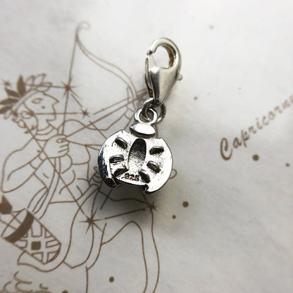 Damen-Charm-Anhänger Marienkäfer rosa süß Frühling aus Sterlingsilber