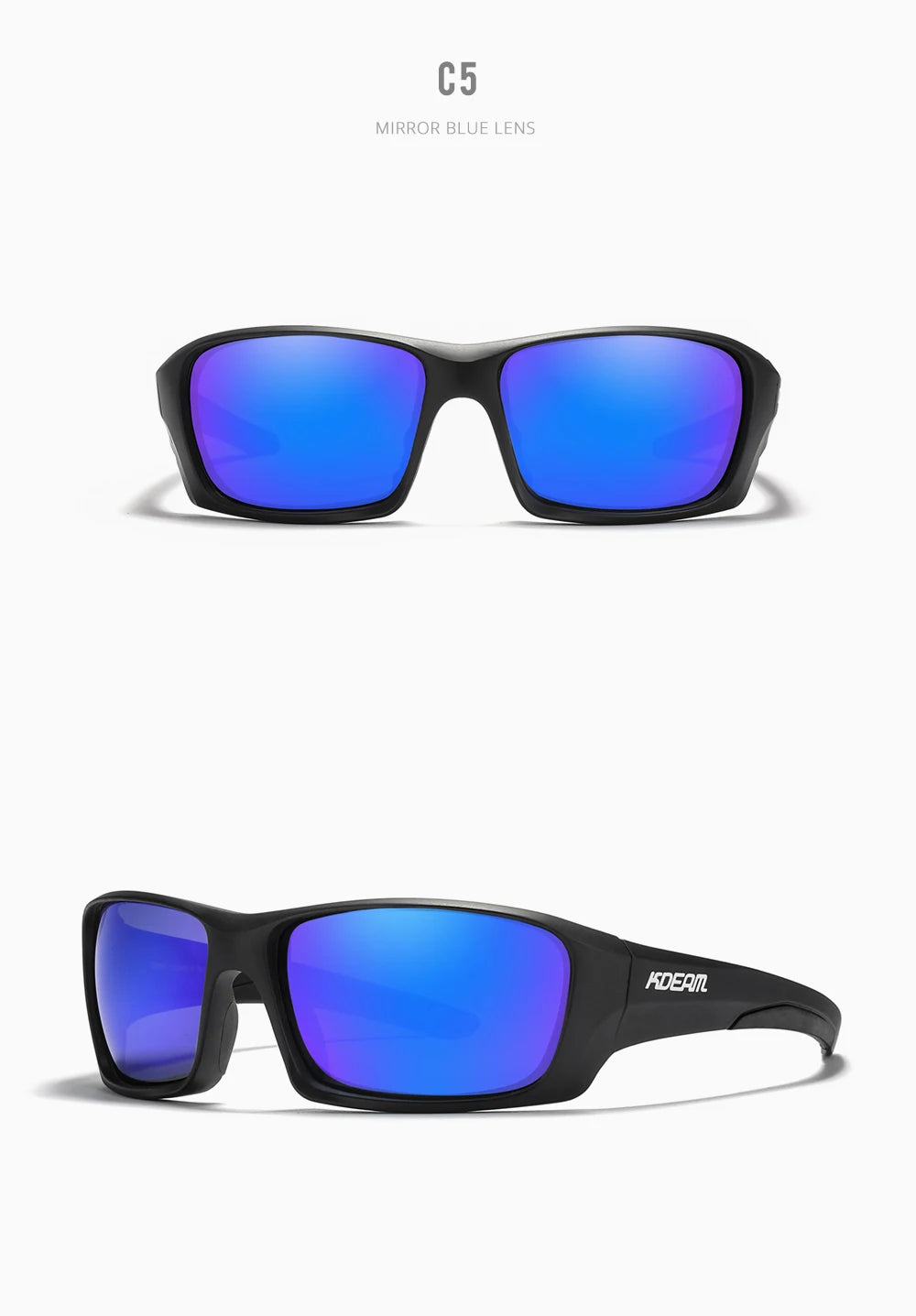 Sonnenbrille Sport TR90 polarisiert Wandern Angeln Reißverschlussetui Herren