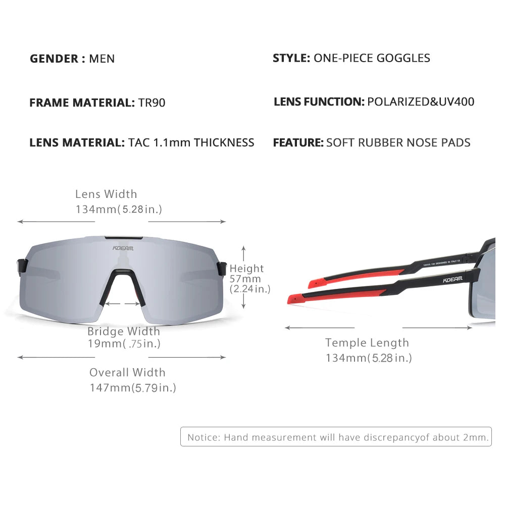 Sonnenbrille Sport TR90 polarisiert UV400 Laufen Angeln Outdoor Herren