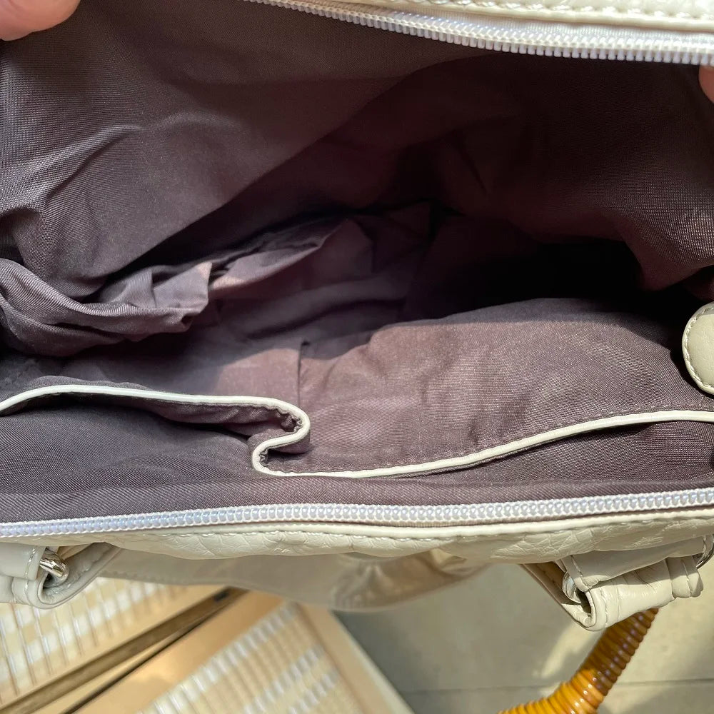 Damen-Satchel-Handtasche aus PU-Leder mit Reißverschluss und viel Stauraum für Alltag und Freizeit