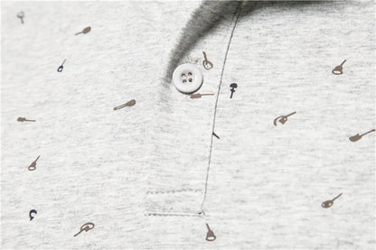 Herren Polo-Shirt im Casual-Stil mit Stehkragen aus Baumwolle