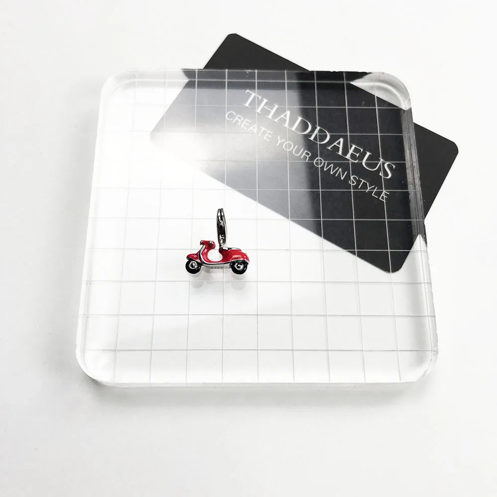 Damen-Charm-Anhänger Motorroller Mini Retro aus Sterlingsilber