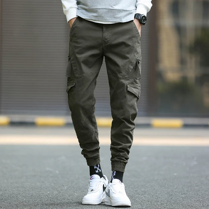 Herren Cargo Hosen im Harajuku-Stil mit Taschen für lässige Anlässe