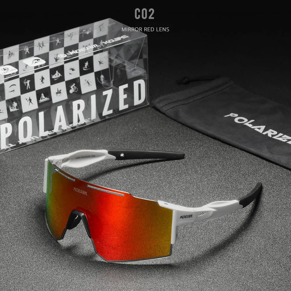 Sonnenbrille Sport TR90 polarisiert 1,2mm Glas Gummisteg winddicht Herren