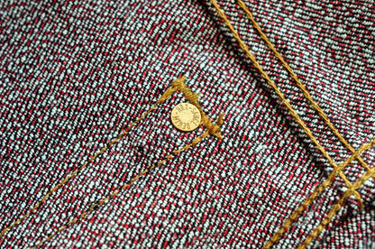 Herren Jeans im Taper Fit aus Raw Denim mit versilberten Knöpfen