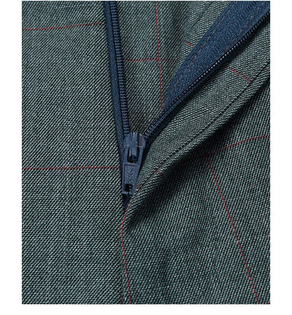 Schlanke Herren-Anzughose in Khaki mit Streifen – graue, lange Freizeithose für Büro, formelle Anlässe und Hochzeiten, auch in großen Größen erhältlich.