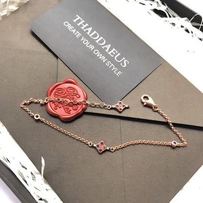 Damen-Armband Royalty Roségold viktorianisch aus Sterlingsilber