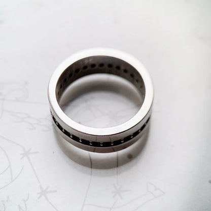 Damen-Ring Eternity klassisch schwarz aus Sterlingsilber