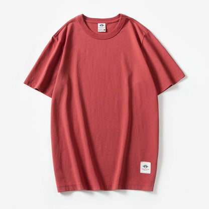 Männer T-Shirt aus einfarbigem Stoff mit kurzen Ärmeln und Casual-Stil