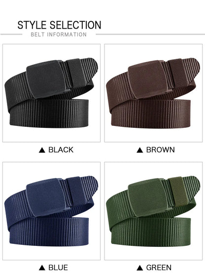 Herren Tactical Nylon-Gürtel 3,8 cm Canvas Military Outdoor 125 cm