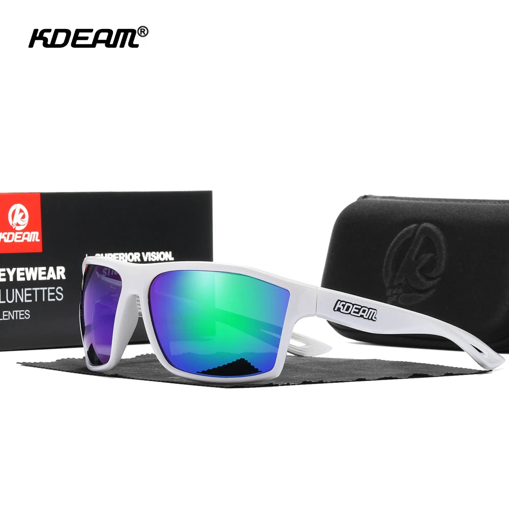 Sonnenbrille quadratisch polarisiert 65mm Outdoor Angeln Sport Herren