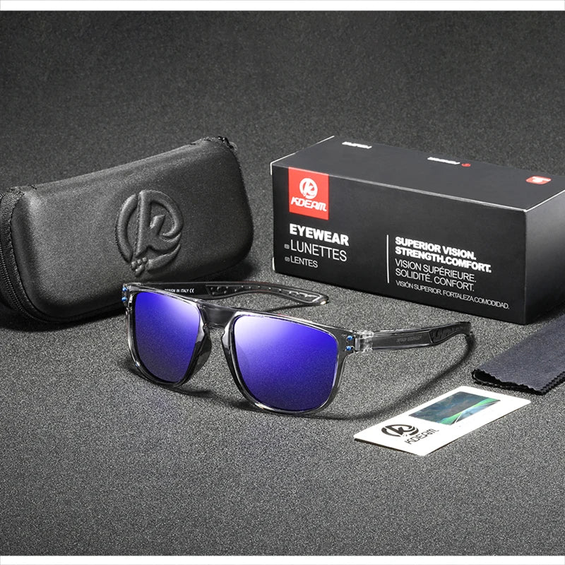 Sonnenbrille Kristallrahmen HD polarisiert Spiegel glasklar Unisex